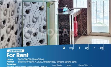 Apartemen Season City Tower A, Lt.20, Jembatan Besi, Tambora, Jakarta Barat