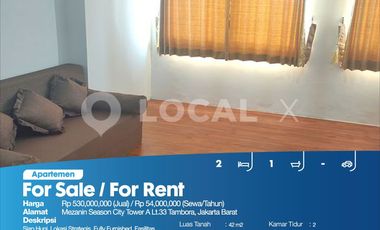 Apartemen Mezanin Season City Tower A Lt.33 Tambora, Jakarta Barat