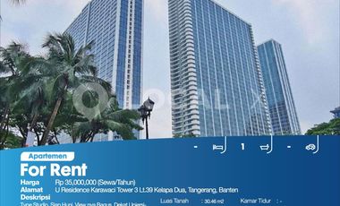 Apartemen U Residence Karawaci Tower 3 Lt.39 Kelapa Dua, Tangerang, Banten