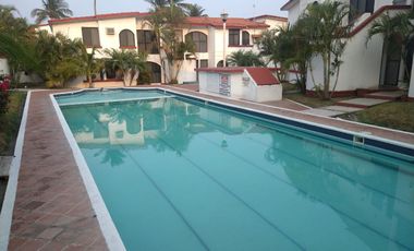 DEPARTAMENTO EN RENTA EN PLANTA BAJA  CON ALBERCA CONJUNTO ENCINOS, FRACC. TAMPIQUERA, BOCA DEL RÍO VERACRUZ.