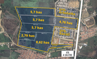 Terrenos en Venta en Vía Salitre Km 14.5