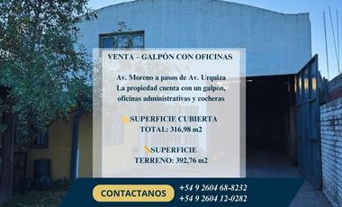 GALPON EN VENTA AV MORENO Y URQUIZA SAN RAFAEL MENDOZA