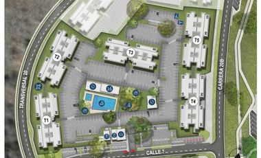 Venta de Apartamento en obra gris conjunto sector Guabinas Yumbo