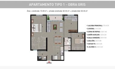 Venta de Apartamento en obra gris conjunto sector Guabinas Yumbo