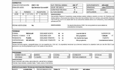 PROYECTO INMOBILIARIO  2500 mts2 en el centro Concepción