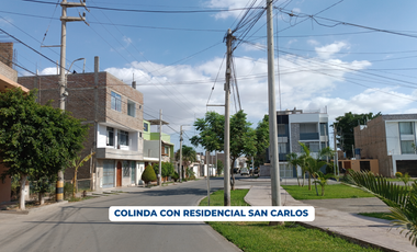 Se vende terreno de 120 m2 en Praderas de San Antonio, justo al lado de la Urb. Residencial San Carlos