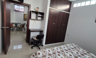 Departamento Amoblado en Alquiler en la Alborada, 2 Habitaciones, 2 Baños,  Seguridad,  Parqueo,  Norte de Guayaquil.