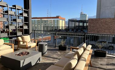 RENTA DEPARTAMENTO TIPO LOFT TOTALMENTE AMUEBLADO EN BARRIO W CENTO MTY A UNA CUADRA DE MACRO PLAZA