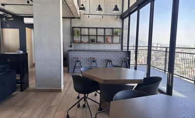 RENTA DEPARTAMENTO TIPO LOFT TOTALMENTE AMUEBLADO EN BARRIO W CENTO MTY A UNA CUADRA DE MACRO PLAZA
