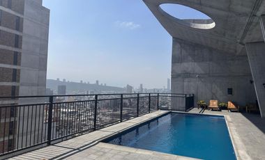EXCELENTE DEPARTAMENTO TIPO LOFT AMUEBLADO, EN BARRIO W  CON VISTA AL CERRO DE LA SILLA A UNA CUADRA DE MACROPLAZA.