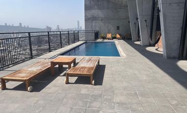 EXCELENTE DEPARTAMENTO TIPO LOFT AMUEBLADO, EN BARRIO W  CON VISTA AL CERRO DE LA SILLA A UNA CUADRA DE MACROPLAZA.