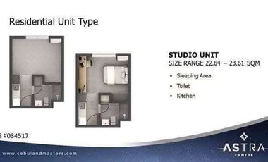 Two Adjacent Combinable Studio Units in One Astra Place, AS Fortuna, Mandaue City, Cebu