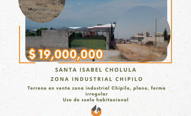 Terreno en Venta en Santa Isabel Cholula, Puebla, Ideal para Uso Residencial