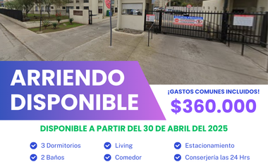 SE ARRIENDA AMPLIO DEPARTAMENTO 3D2B EN QUILLOTA