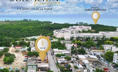 SE VENDEN ESTUDIOS EXCLUSIVOS CON VISTAS AL MAR DESDE EL SEGUNDO NIVEL EN PLAYA DEL CARMEN Y A UNA CUADRA DE LA QUINTA AVENIDA