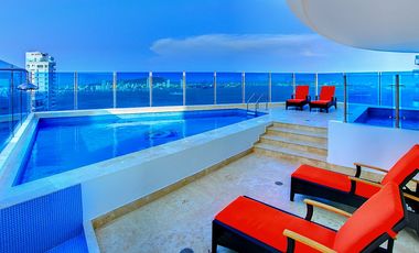 ARRIENDO & VENDO APARTAMENTO DUPLEX FRENTE A LA BAHIA DE CASTILLOGRANDE
