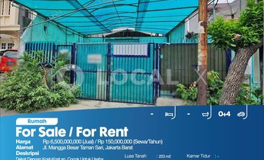Rumah Jl. Mangga Besar Taman Sari, Jakarta Barat