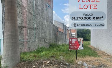 A LA VENTA LOTE MEDIANERO EXCLUSIVO SECTOR DE TULUÁ
