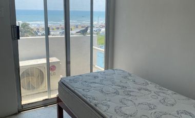 Departamento semiamueblado con vista al mar en renta, en boca del rio centro