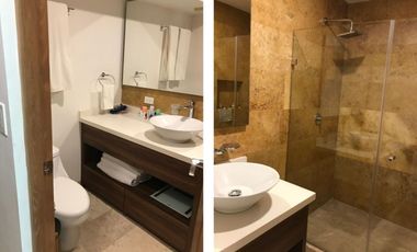 Estudio amueblado, vista al mar desde el rooftop, en venta, Cocobeach Playa del Carmen