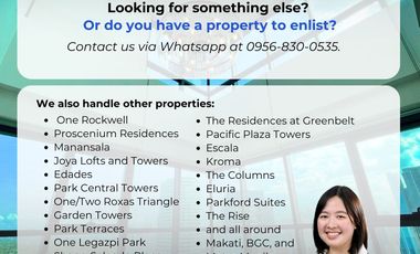 FOR SALE: Edades Tower, 3BR Condo Unit in Rockwell, Makati  (Direct Buyers Only) Proscenium Lincoln Tower, Makati City Joya Lofts and Towers, Rizal To