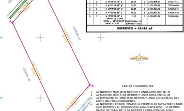 TERRENO EN VENTA UBICADO EN FRACCIONAMIENTO SANTA FE