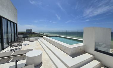 Venta Departamento PH Amueblado, Vista Al Mar y Laguna, Alberca, Puerto Telchac