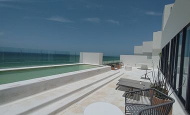 Venta Departamento PH Amueblado, Vista Al Mar y Laguna, Alberca, Puerto Telchac