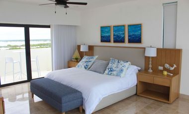 Venta Departamento PH Amueblado, Vista Al Mar y Laguna, Alberca, Puerto Telchac