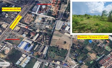 Prime Location – Vacant Land for Sale in Nakhon Pathom City!  Tesaban Soi 2/1, Thammasala Subdistrict – Only 800 meters from Phetkasem Road!