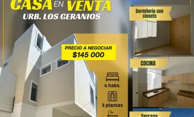 VENDO CASA DE TRES PISOS EN LA URB. LOS GERANIOS, PIURA