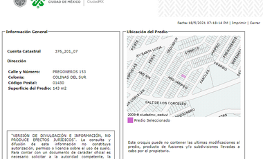 REMATO EXCELEN TE CASA EN PREGONERO 153, COLINAS DEL SUR, ÁLVARO OBREGÓN, CDMX