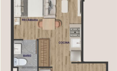 Departamento tipo loft en Ampliacion Granada en Miguel Hidalgo