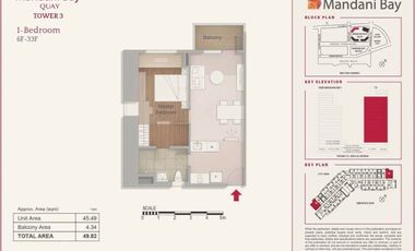For Sale: 1 Bedroom at Mandani Bay by HTLand, Inc. - 49.82sqm.