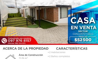 DE VENTA CASA EN CONJUNTO CIELO