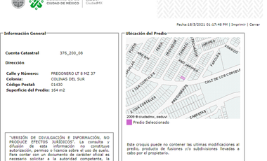REMATO CASA EN COLINAS DEL SUR, CALLE DEL PREGONERO 177, ÁLVARO OBREGÓN,CDMX
