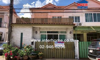 2-storey townhouse, 29.4 sq m, Petch Anan Village, near Lat Sawai Market, Rangsit-Nakhon Nayok Road, Phra Ong Chao Sai Lam Luk Ka Road, Pathum Thani