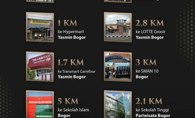 Rumah Yasmin Bogor Dekat Tol, 2 LANTAI Baru, Mewah Harga Murah di Kota Bogor Barat City, Jual Dijual