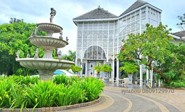 For sale: Luxury riverside mansion, Pathum-Samkok-Sena Road, Pathum Thani, over 2 rai, with custom-made luxury furniture throughout the house