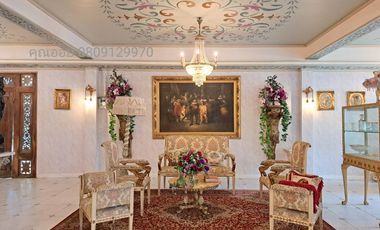 For sale: Luxury riverside mansion, Pathum-Samkok-Sena Road, Pathum Thani, over 2 rai, with custom-made luxury furniture throughout the house