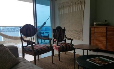 ARRIENDO APARTAMENTO AMOBLADO FRENTE A LA BAHIA DE CASTILLOGRANDE