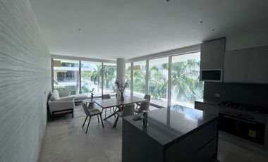 DEPARTAMENTO EN RENTA AMUEBLADO Y EQUIPADO CON ACABADOS ITALIANOS, OPORTUNIDAD DE PRECIO EN PUERTO CANCUN