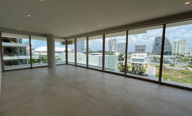 DEPARTAMENTO EN RENTA ALBA MARINA PUERTO CANCUN, 4 RECAMARAS CON ACABADOS ITALIANOS