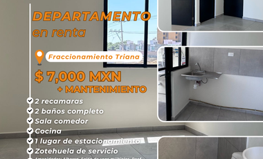 Departamento en Renta en Cuautlancingo, Residencial Triana