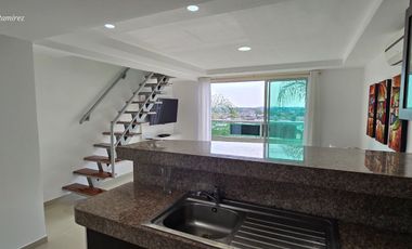 Alquilo Departamento tipo Loft Amoblado en La Vista Towers Seguridad 24/7
