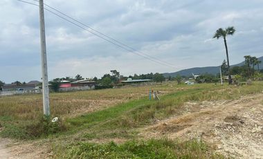 Land for sale in Mae On, next to the road, convenient to travel.