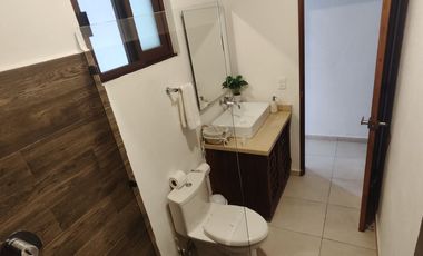 Cómodo estudio con jardín privado, en Aldea Zamá