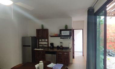 Cómodo estudio con jardín privado, en Aldea Zamá