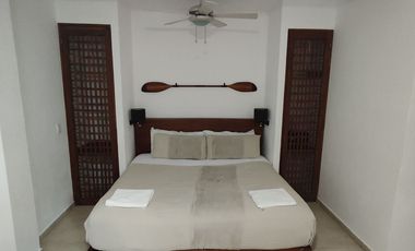 Cómodo estudio con jardín privado, en Aldea Zamá