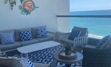 Lujoso Departamento Amueblado con excelentes vistas al mar, ubicado en Torre Marbella, Fracc. Velamar.